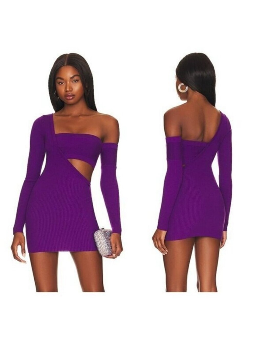 Camilla Coelho Aviana Knit Dress in Purple